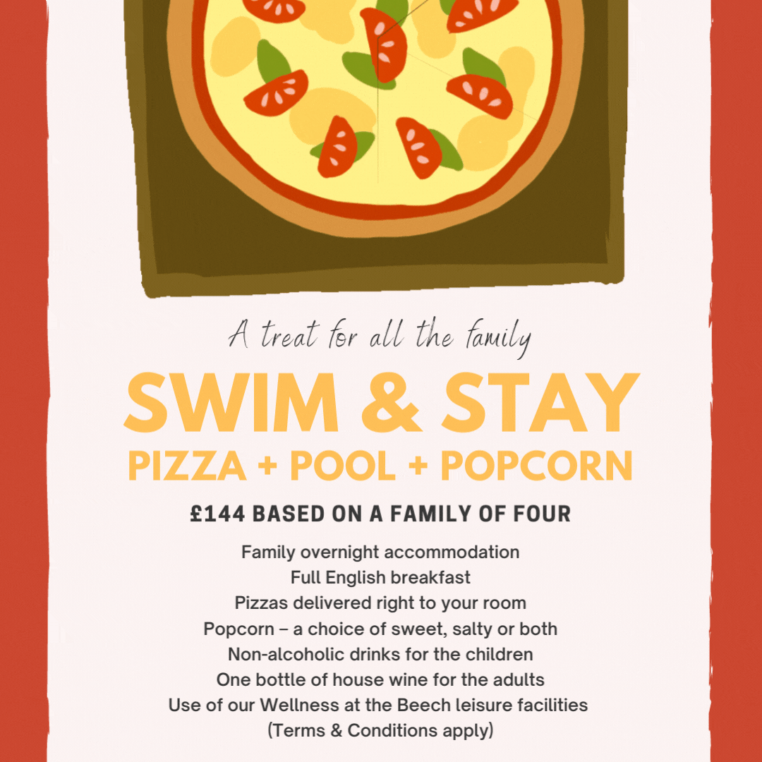 Colorful Pizza and Movie Night Invitation
