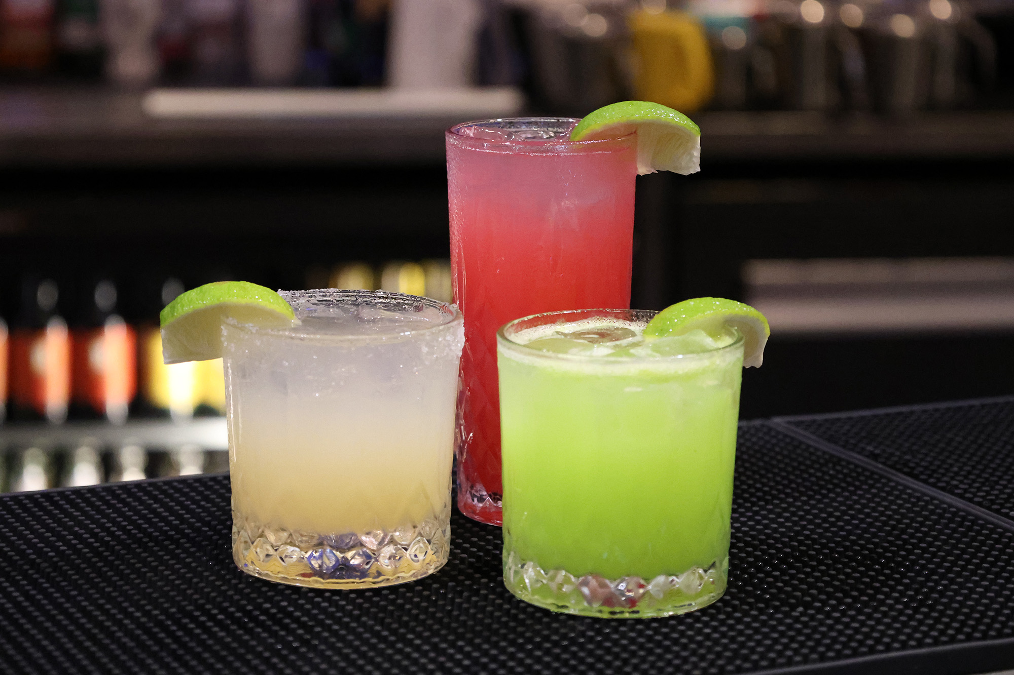 Cocktails at a bar