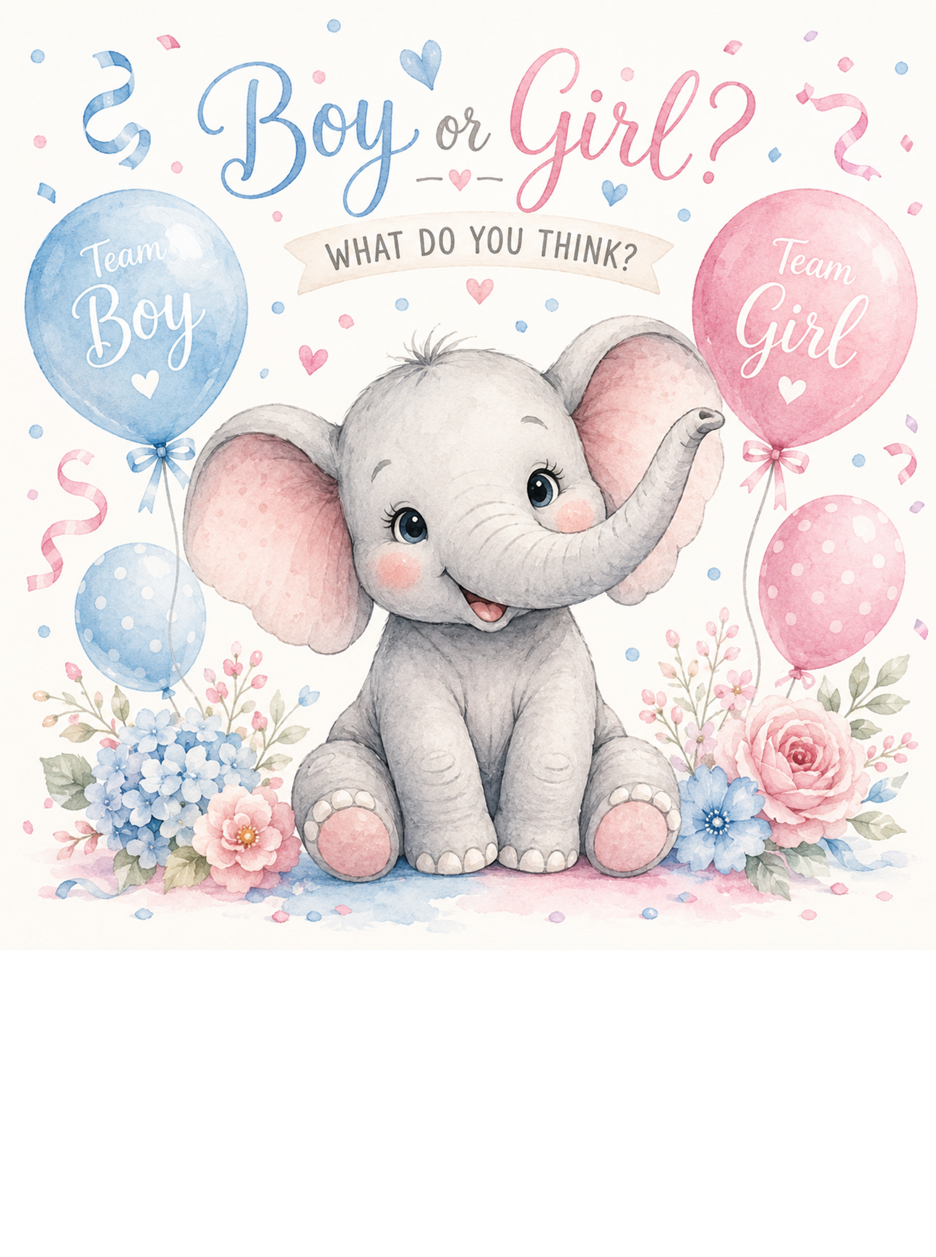 Blue and pink gender reveal balloon display